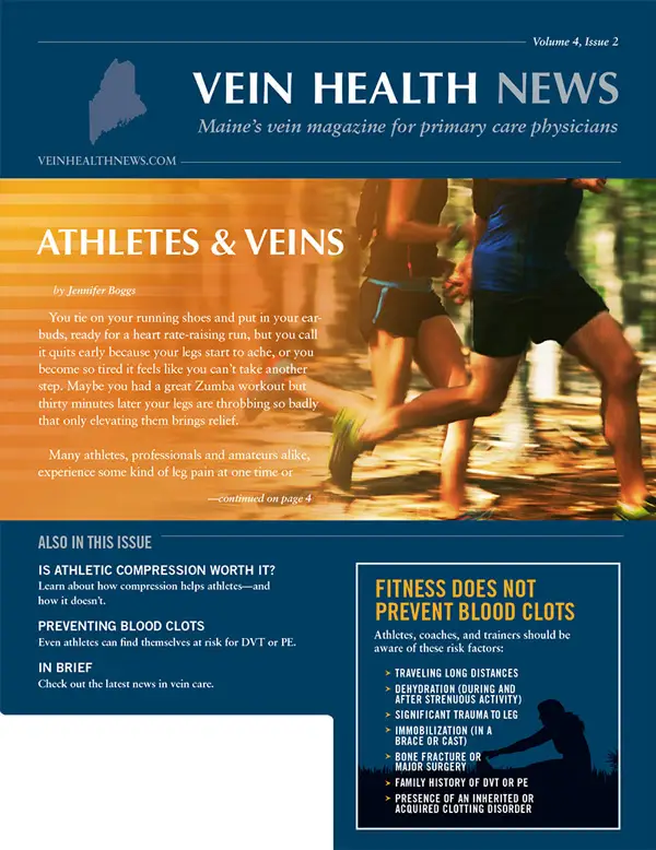 Vein Health News Cover: Athletes and Venous Health